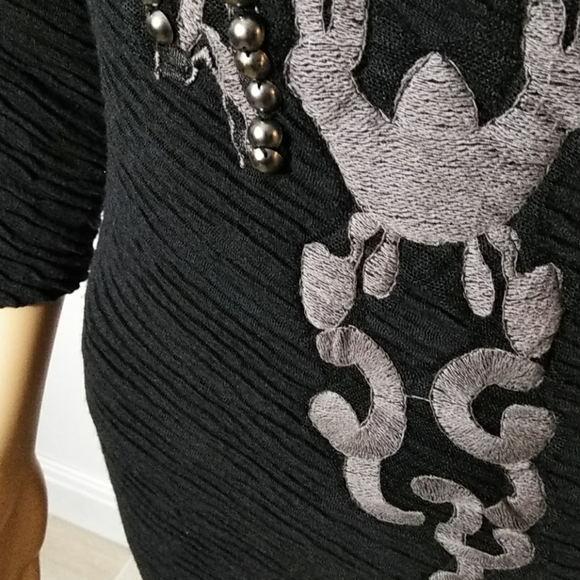 Free People Black Embroidered Studded Dress New with tags! Make offers now - Picture 4 of 7